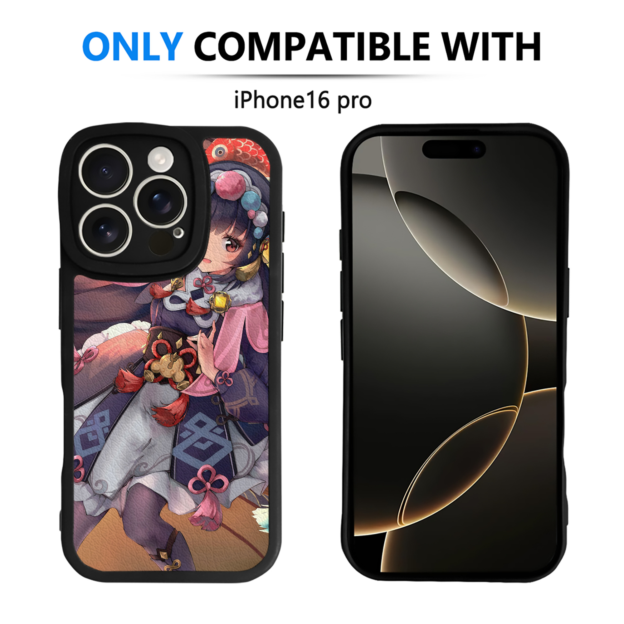げんし神 genshin 【iPhone 16シリーズ対応】シリコンスマホケース（レザー調） 材質：シリコン